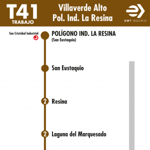Horario de vuelta Línea T41 Autobuses EMT