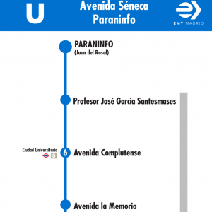 Horario de vuelta Línea U Autobuses EMT