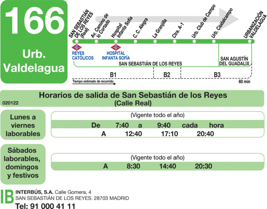 Horario de ida