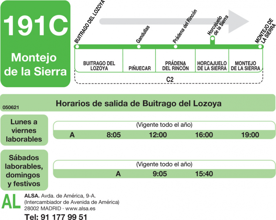 Horario de ida