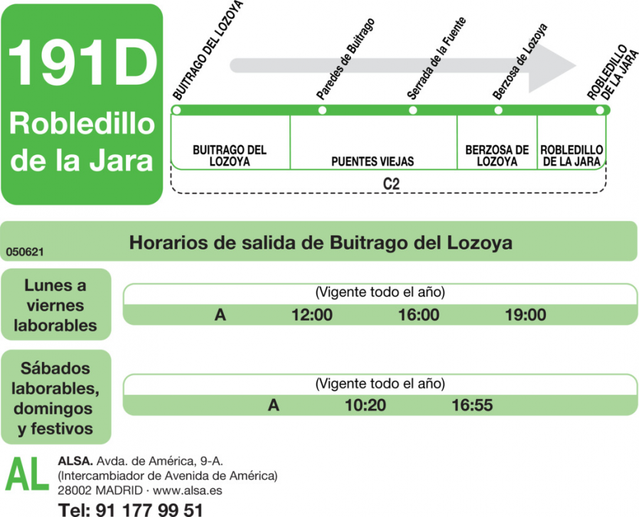 Horario de ida