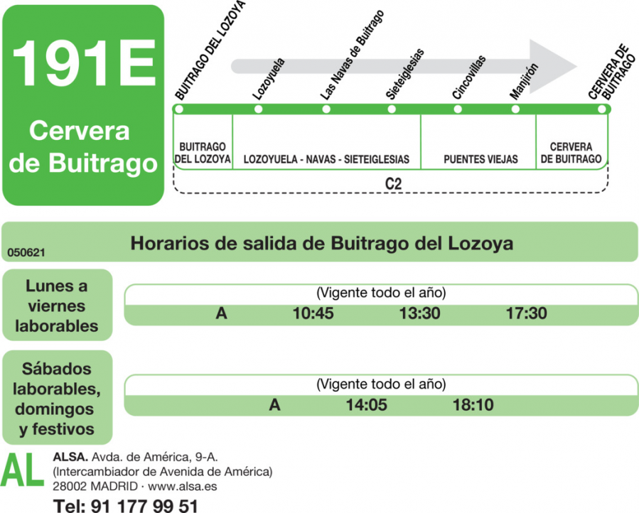 Horario de ida