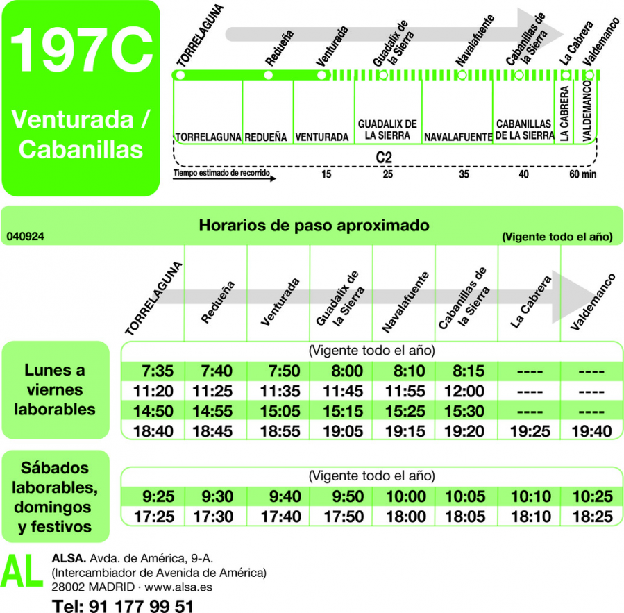 Horario de ida