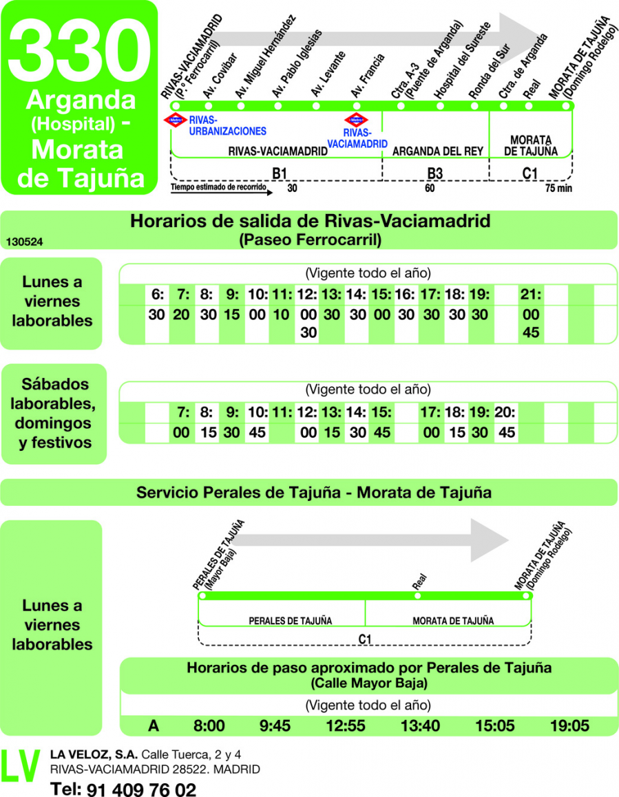 Horario de ida