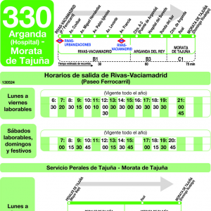 Horario de ida Línea 330 Autobuses Interurbanos