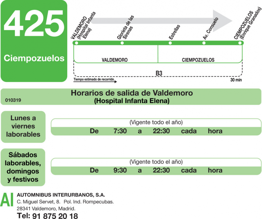 Horario de ida