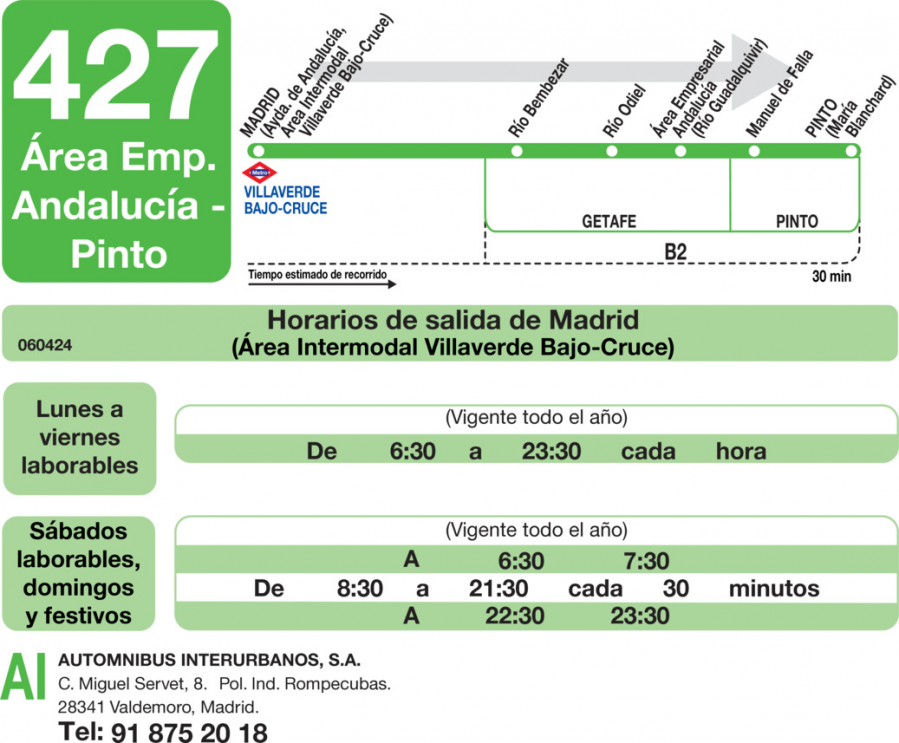 Horario de ida