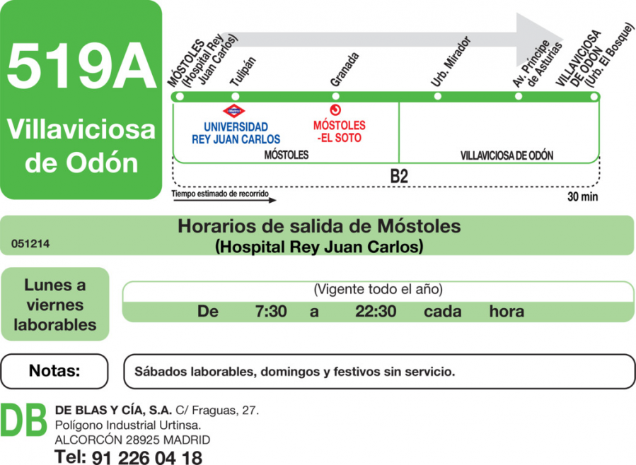 Horario de ida