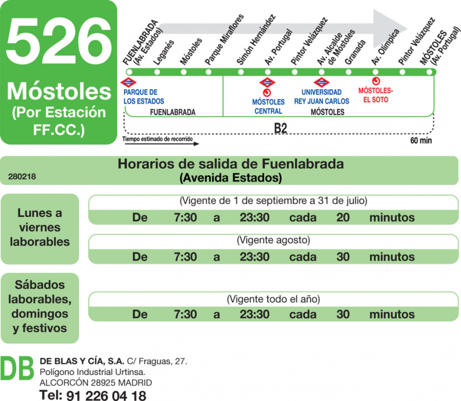 Horario de ida