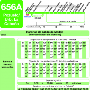 Horario de ida Línea 656-A Autobuses Interurbanos