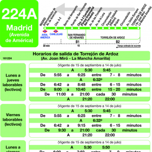 Horario de vuelta Línea 224-A Autobuses Interurbanos
