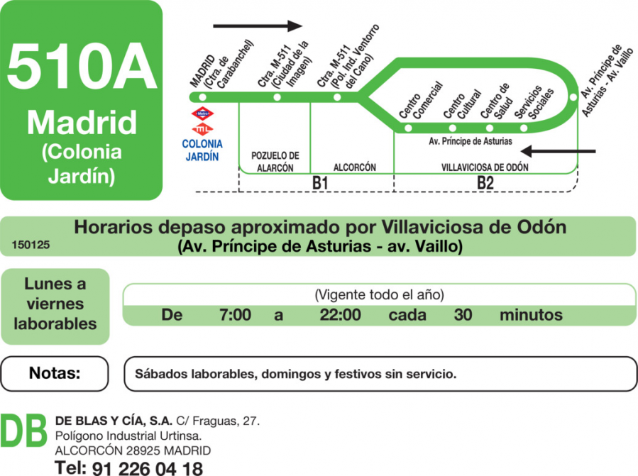 Horario de vuelta