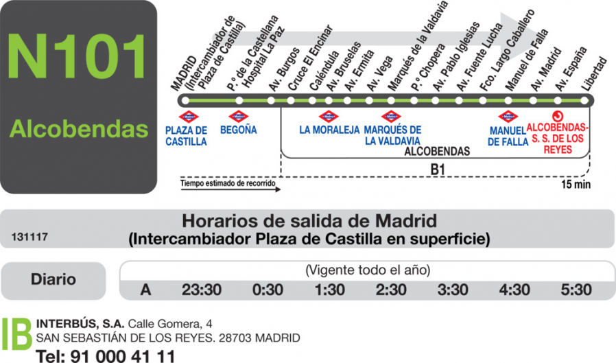 Horario de ida