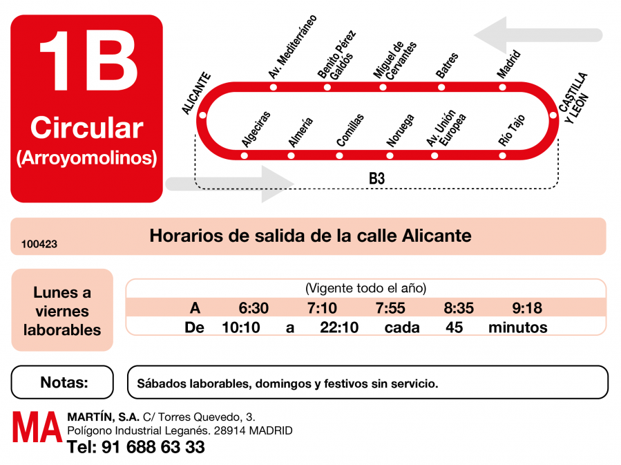 Horario de ida