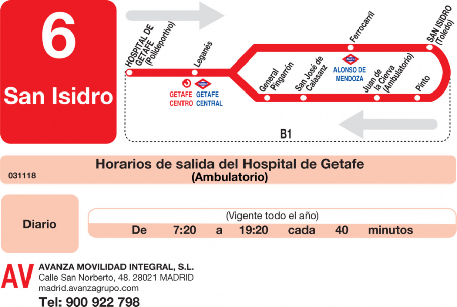 Horario de ida