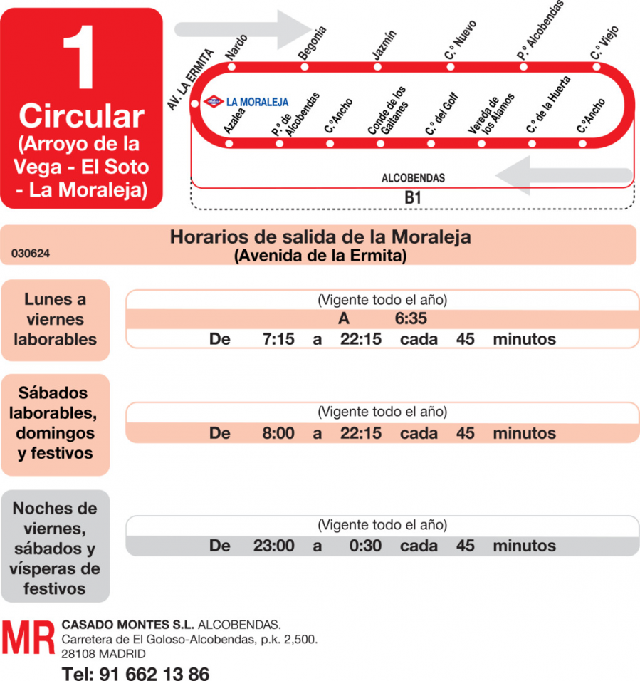 Horario de ida