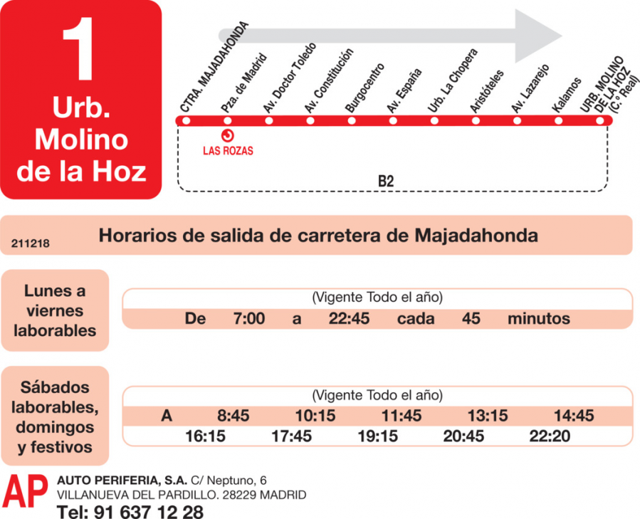 Horario de ida