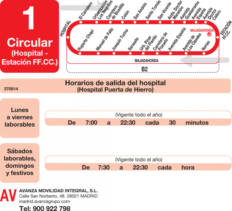 Horario de ida