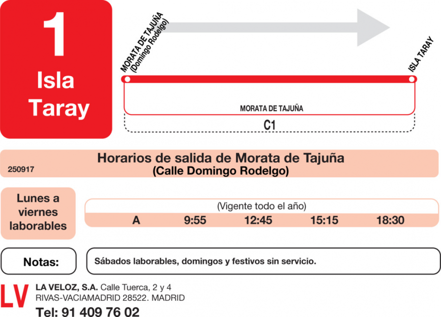 Horario de ida