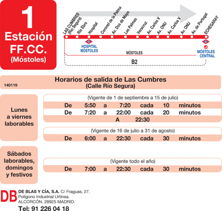 Horario de ida