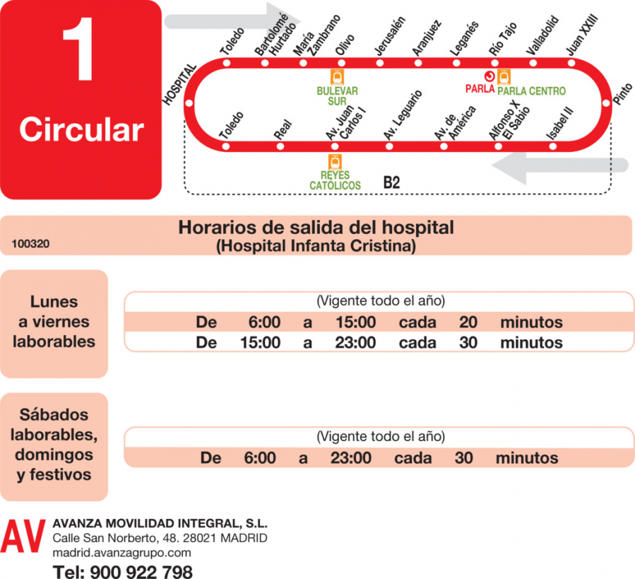 Horario de ida