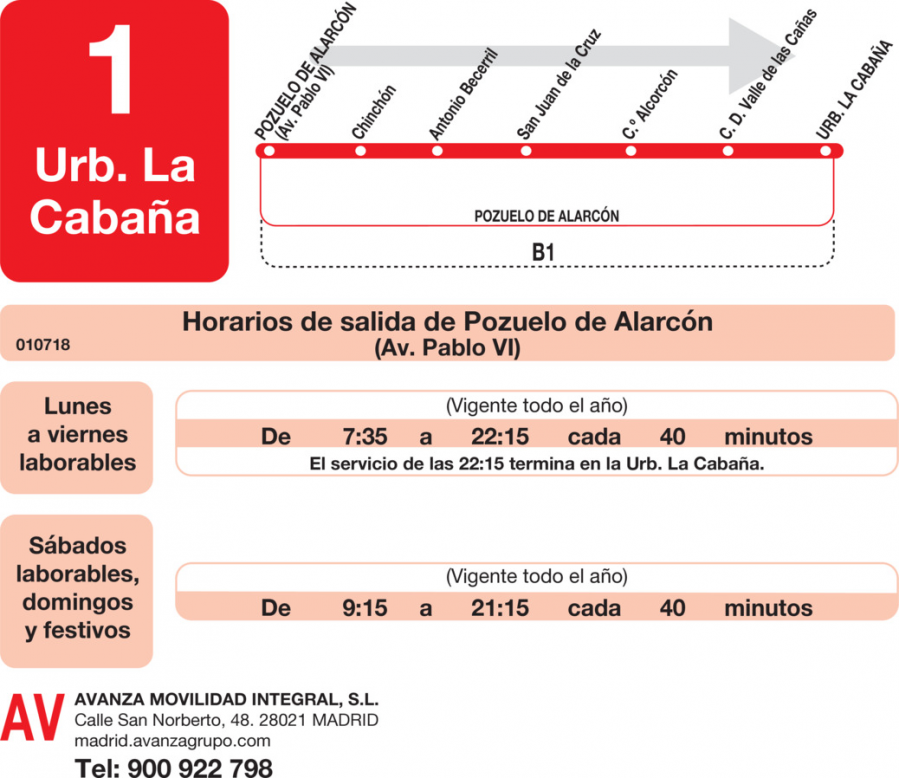 Horario de ida