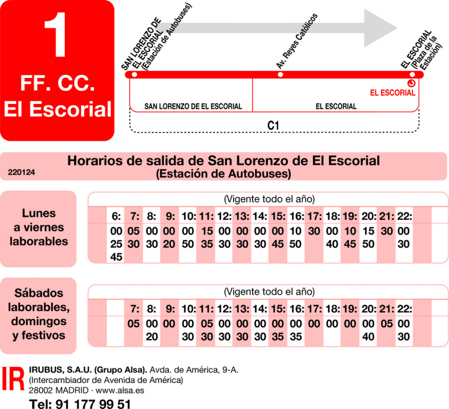 Horario de ida