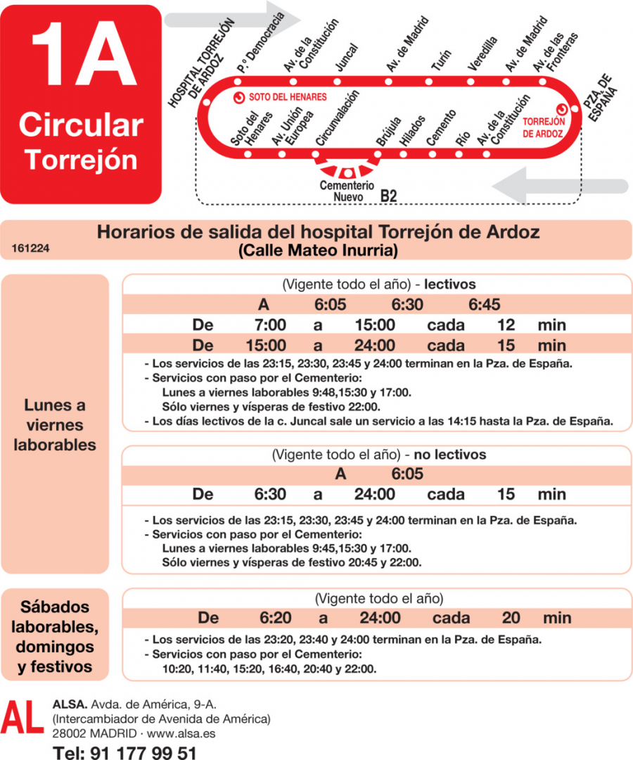 Horario de ida