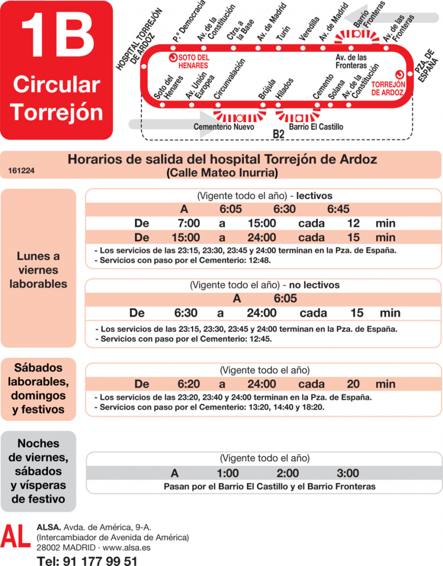 Horario de ida