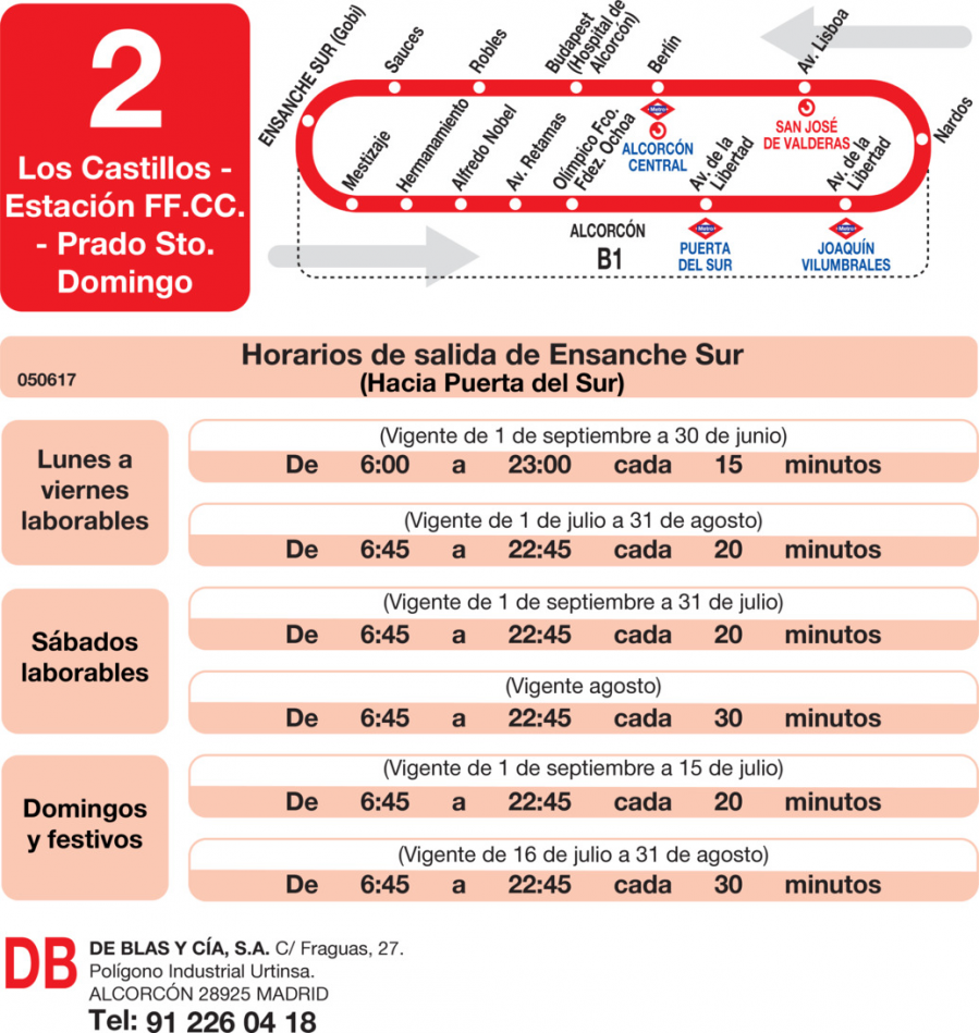 Horario de ida