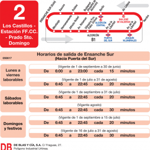 Horario de ida Línea L-2 Alcorcón Autobuses Urbanos