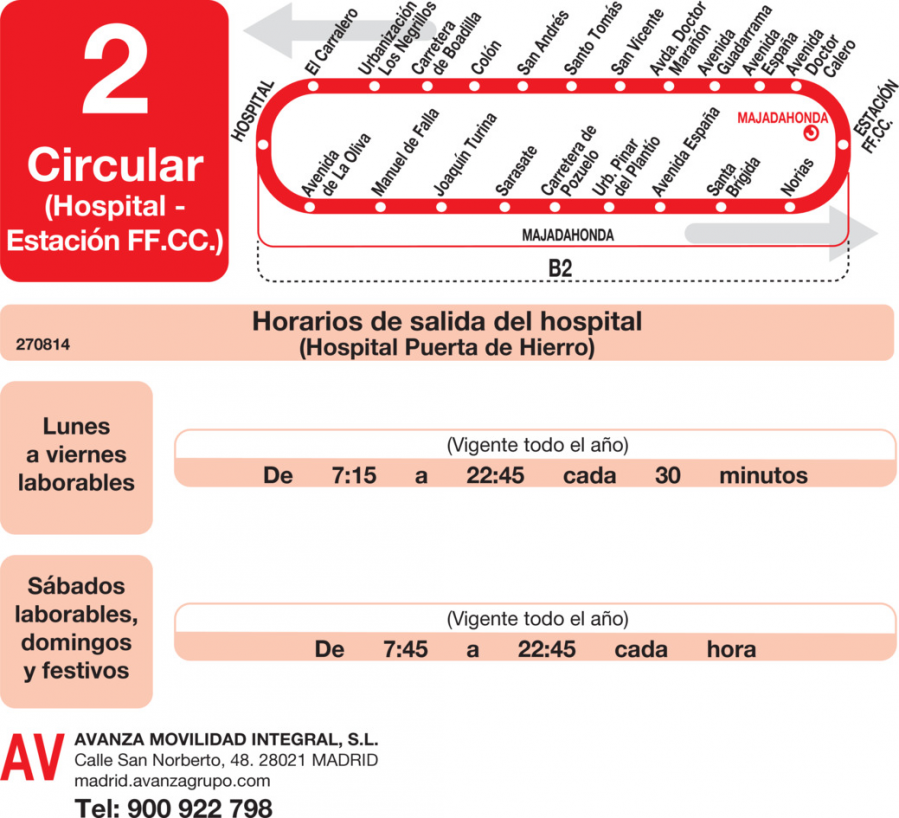 Horario de ida