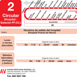 Horario de ida Línea L-2 Majadahonda Autobuses Urbanos