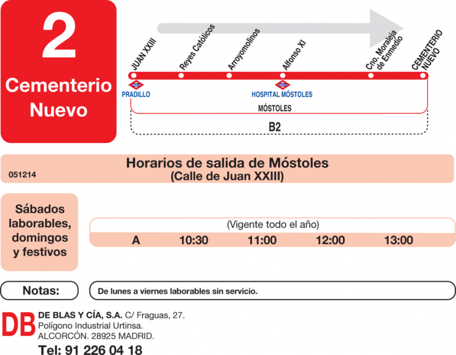 Horario de ida