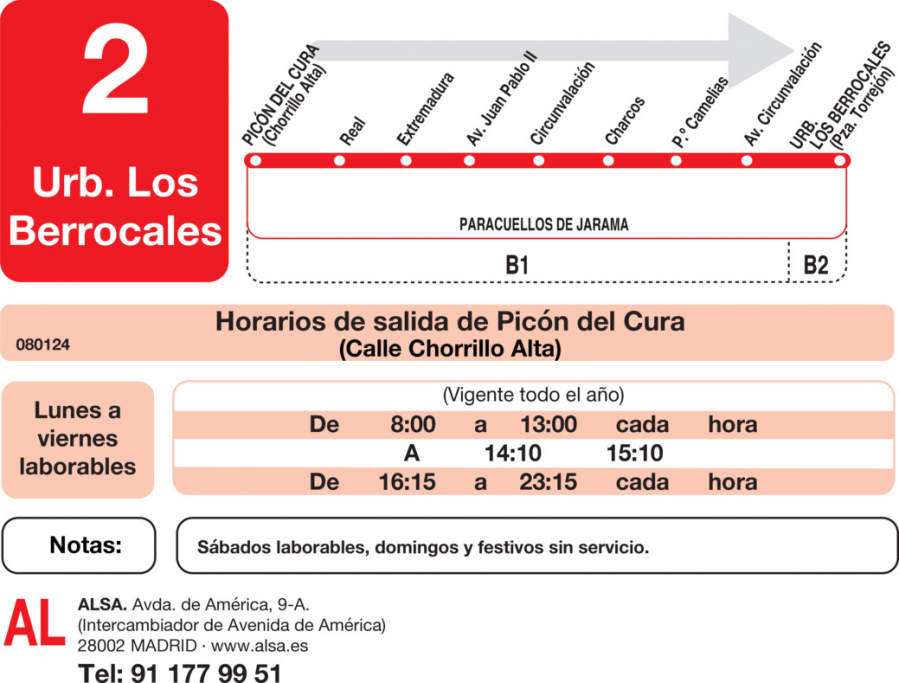 Horario de ida