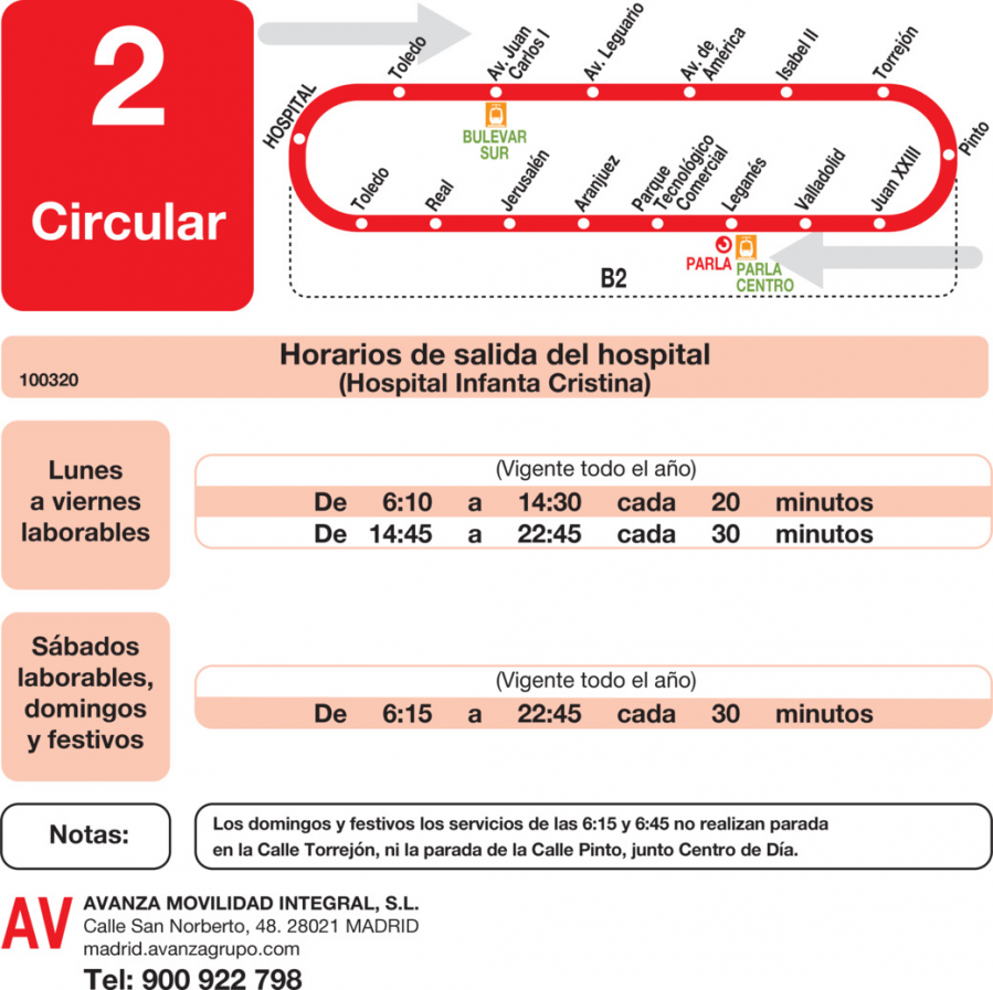 Horario de ida