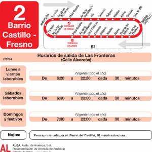 Horario de ida Línea L-2 Torrejón de Ardoz Autobuses Urbanos
