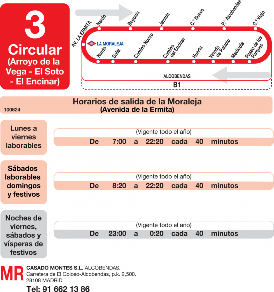 Horario de ida