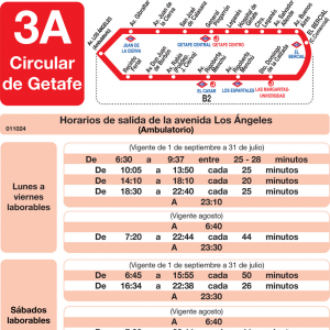 Horario de ida Línea L-3 Getafe Autobuses Urbanos