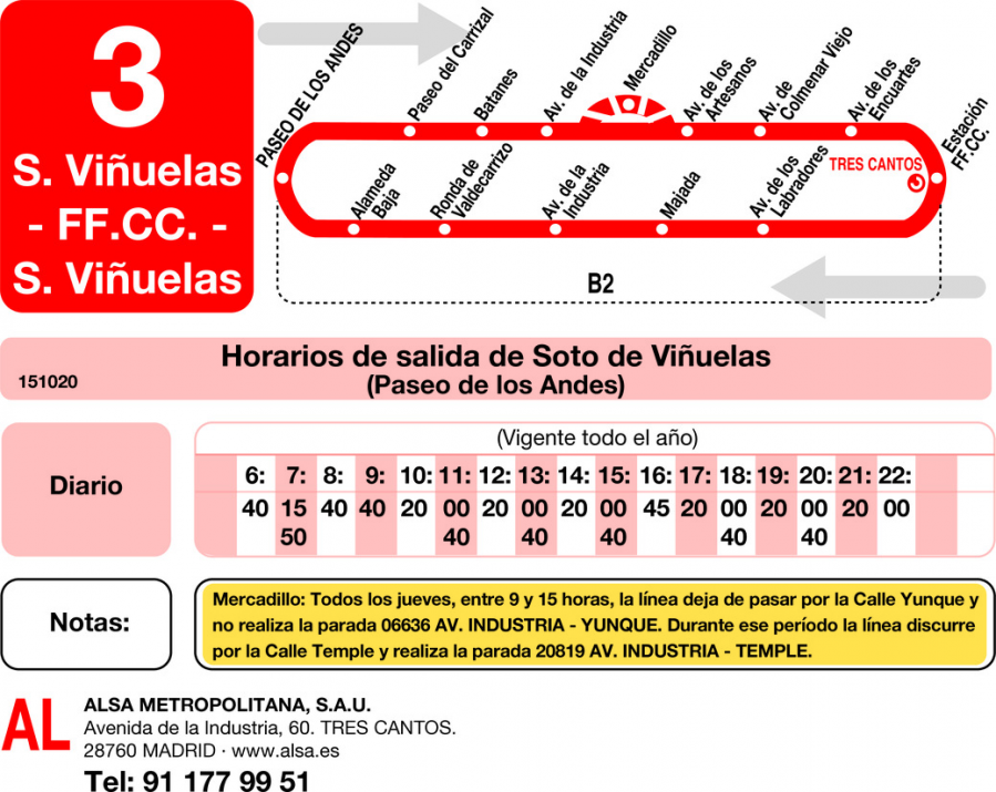 Horario de ida