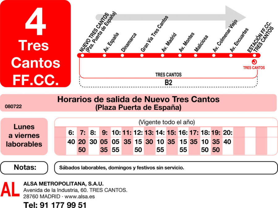 Horario de ida