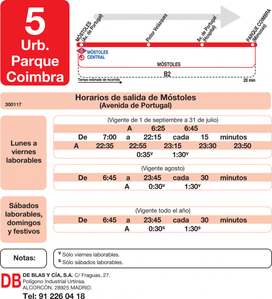 Horario de ida