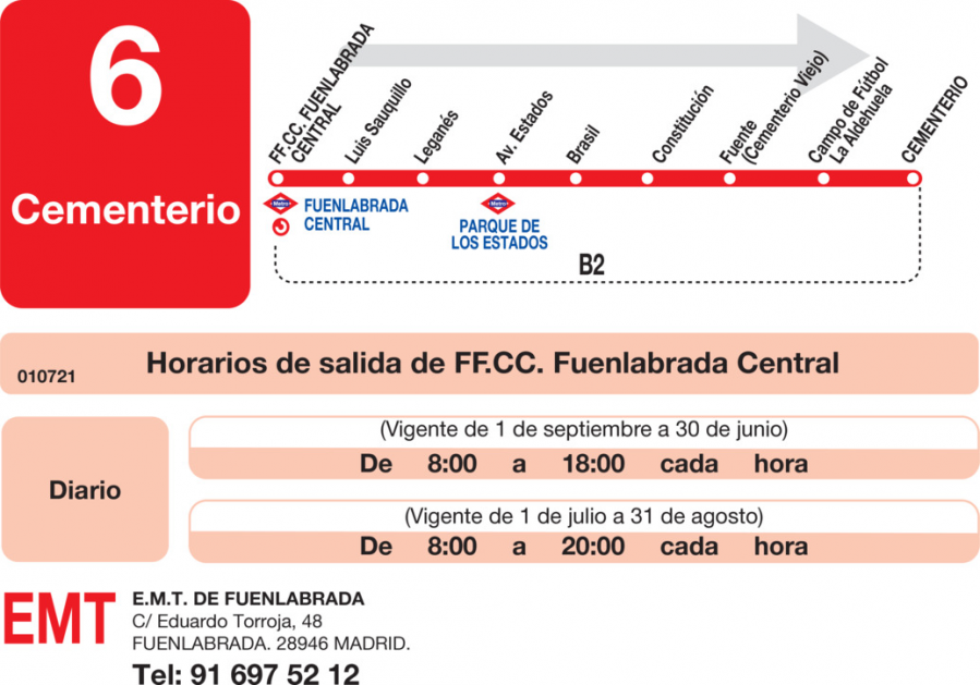 Horario de ida