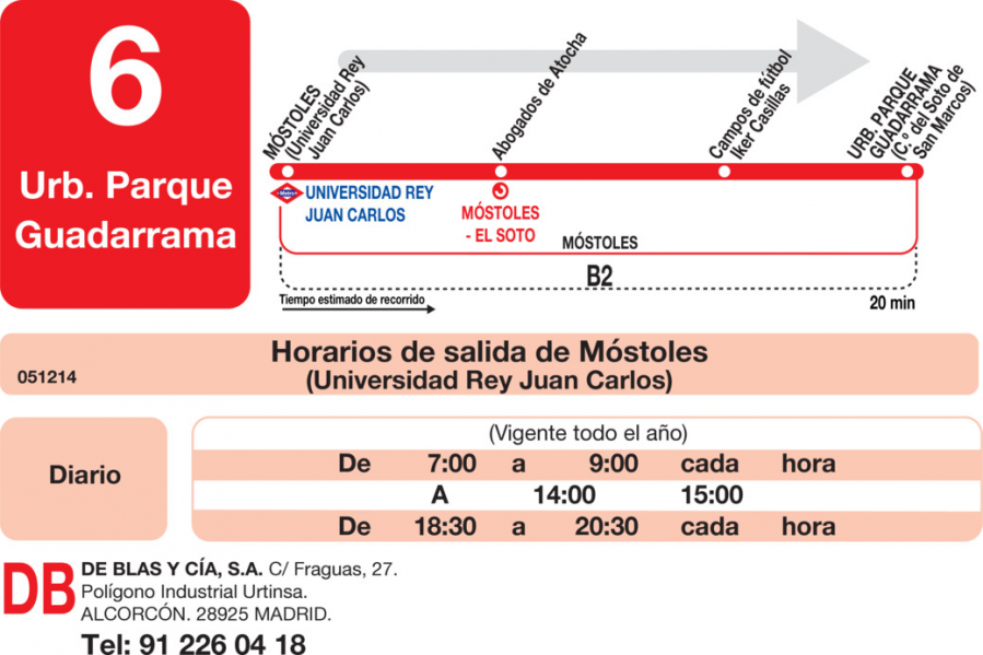 Horario de ida