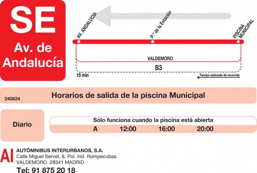 Horario de vuelta